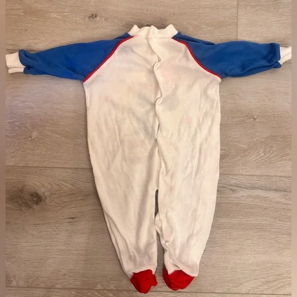 VINTAGE 1984 Disney Babies x Playskool Mickey Mouse Sleeper Sz Medium (3-6M) - Picture 5 of 5